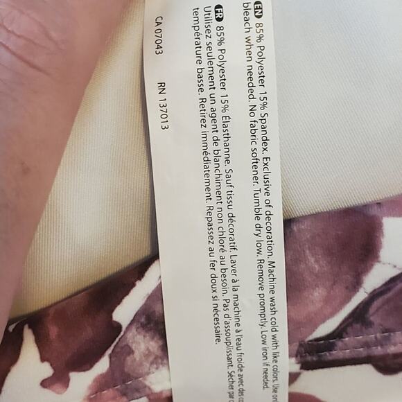 Balance Collection Purple High waist floral athletic active workout leggings XL‎ - Picture 7 of 7